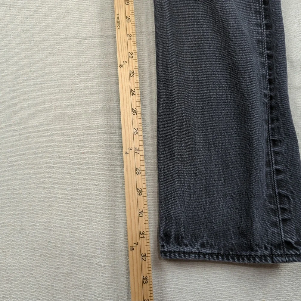 Levis 501 Jeans Mens 33x32* Black Button Fly Western Classic American Distressed